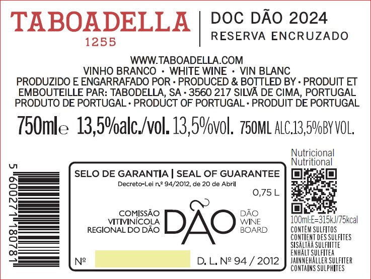 Taboadella Reserva Encruzado 2023