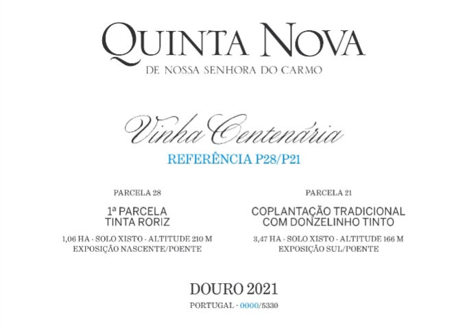 Quinta Nova Vinha Centenária - Ref P28/P21 2020